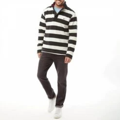 Charcoal Striped Pique Sweat 5 Charcoal Striped Pique Sweat -Schmuddelwedda 18071961 3