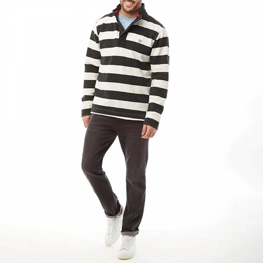 Charcoal Striped Pique Sweat 3 Charcoal Striped Pique Sweat - Image 3
