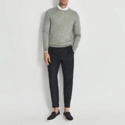 Reiss Pale Grey Wessex Wool Jumper -Schmuddelwedda 18084205 3