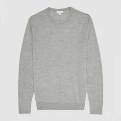 Reiss Pale Grey Wessex Wool Jumper -Schmuddelwedda 18084205 4