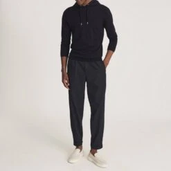 Reiss Navy Hollan Merino Wool Hoodie -Schmuddelwedda 18084268 3