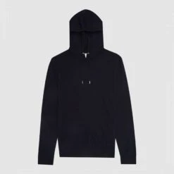 Reiss Navy Hollan Merino Wool Hoodie -Schmuddelwedda 18084268 4