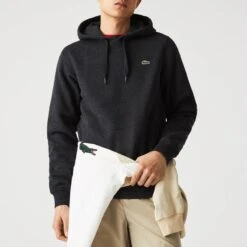 Lacoste Dark Grey Cotton Blend Hoodie