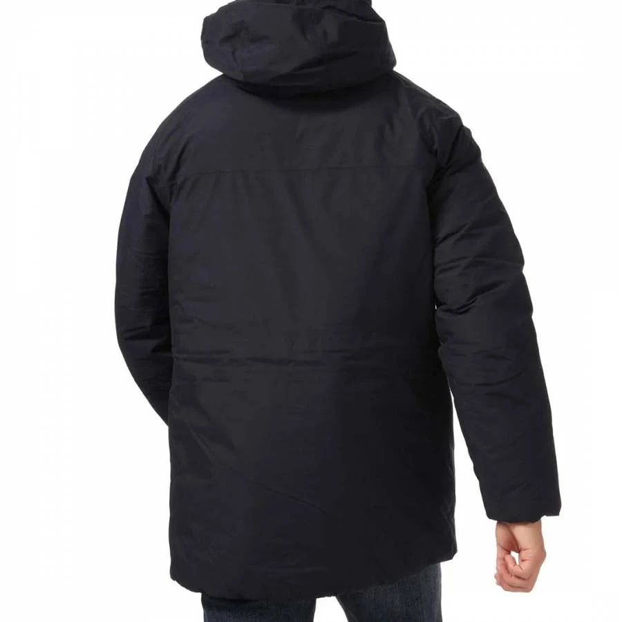 Lacoste Black Longline Hooded Jacket 2 Lacoste Black Longline Hooded Jacket - Image 2