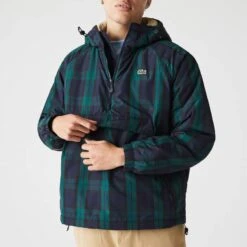 Lacoste Blue Half Zip Windbreaker Jacket