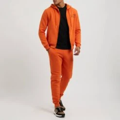 Cavalli Class Orange Logo Zipped Hoodie -Schmuddelwedda 18106232 3