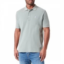 Replay Grey Cotton Pique Polo Shirt