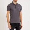 Replay Grey Pique Stretch Cotton Polo Shirt