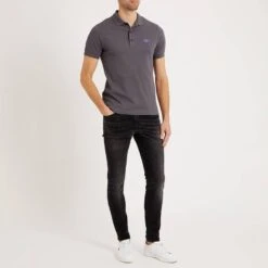 Replay Grey Pique Stretch Cotton Polo Shirt -Schmuddelwedda 18112569 3