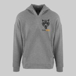 PHILIPP PLEIN Grey Logo Hoodie