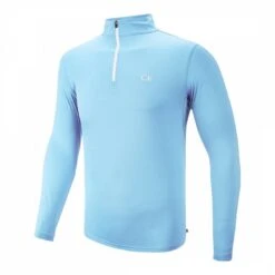 Blue/White 1/4 Zip Tech Golf