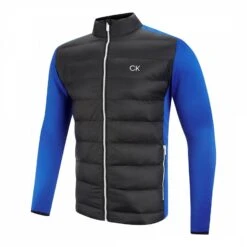 Black/Blue Quilted Hybrid Jacket