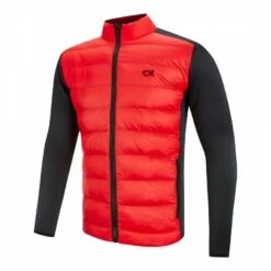 Red/Black Quilted Hybrid Jacket