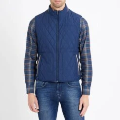 Hackett London Navy Quilted Lightweight Gilet