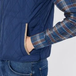 Hackett London Navy Quilted Lightweight Gilet -Schmuddelwedda 18124201 4
