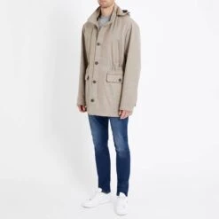 Hackett London Beige Hooded Wool Coat -Schmuddelwedda 18124283 3