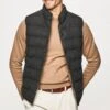 Hackett London Charcoal Quilted Wool Blend Gilet