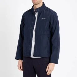 Hackett London Navy AMR Softshell Zip Jacket