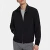 THEORY Black Full Zip Wool Blend Jacket