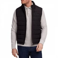 Black Lightweight Quilted Gilet