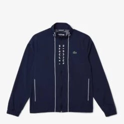 Lacoste Navy Adjustable Collar Zip Jacket 5 Lacoste Navy Adjustable Collar Zip Jacket -Schmuddelwedda 18141801 3