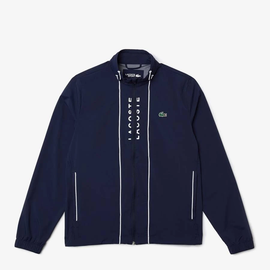 Lacoste Navy Adjustable Collar Zip Jacket 3 Lacoste Navy Adjustable Collar Zip Jacket - Image 3