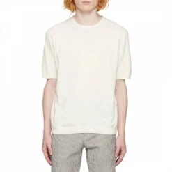 Rag & Bone Cream Louis Cotton T-Shirt