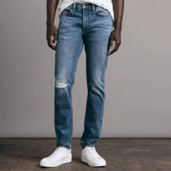 Rag & Bone Mid Blue Authentic Stretch Slim Fit