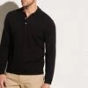 Vince Black Wool Polo Top