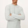 Vince Grey Plush Stripe Cashmere Jumper