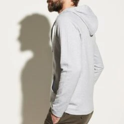 Vince Grey Birdseye Full Zip Cotton Hoodie -Schmuddelwedda 18160657 3