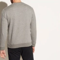 Vince Grey Crew Neck Cotton Sweatshirt -Schmuddelwedda 18160716 4