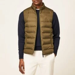 Hackett London Khaki Padded Gilet