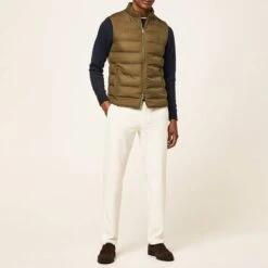 Hackett London Khaki Padded Gilet -Schmuddelwedda 18170212 3