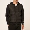 Hackett London Black Quilted Full Zip Jacket