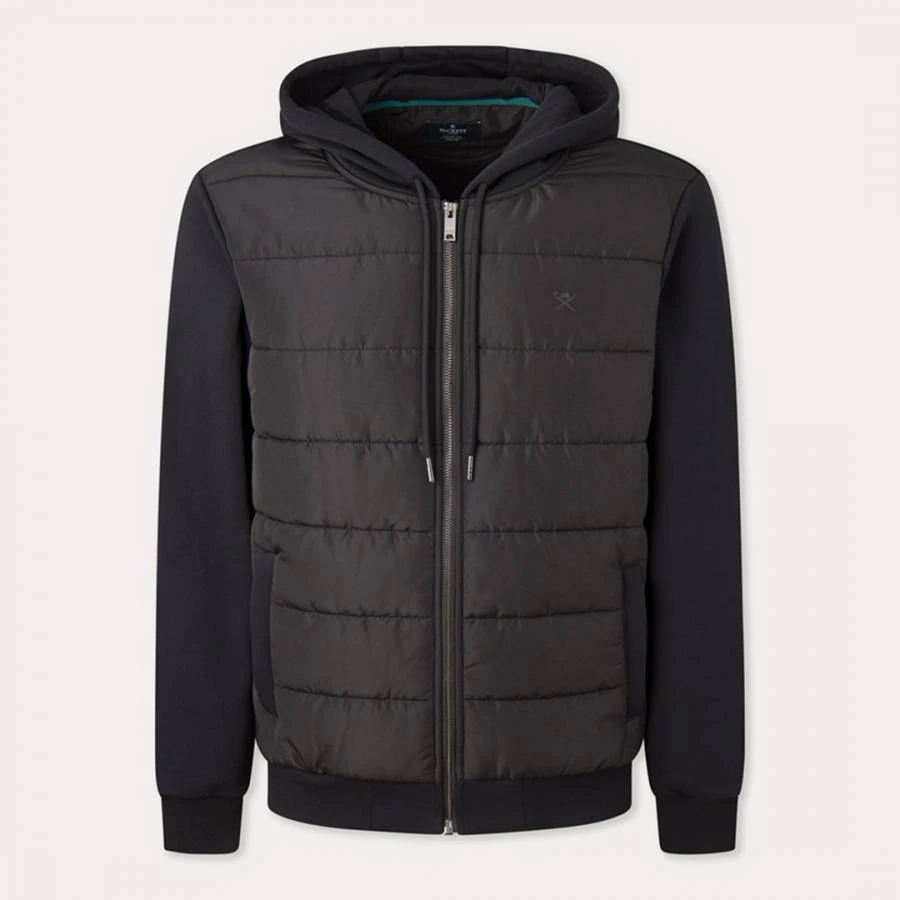 Hackett London Black Quilted Full Zip Jacket 3 Hackett London Black Quilted Full Zip Jacket - Image 3