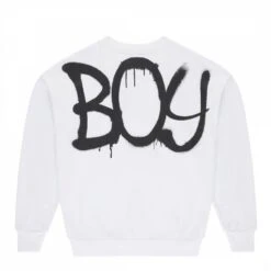 White Spray Cotton Sweatshirt -Schmuddelwedda 18179943 4
