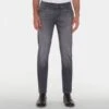 7 For All Mankind Washed Black Ronnie Tapered Stretch Jeans