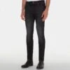 7 For All Mankind Black Ronnie Skinny Stretch Tek Jeans