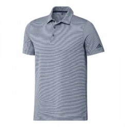 Adidas Golf Blue Ottoman Stripe Polo Stretch Shirt -Schmuddelwedda 18188783 5