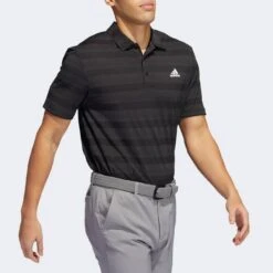 Adidas Golf Black Stripe Logo Polo Shirt -Schmuddelwedda 18188790 3