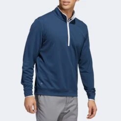 Adidas Golf Navy 1/4 Zip Sweatshirt -Schmuddelwedda 18188797 3