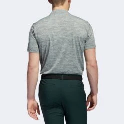 Adidas Golf Green Marl Textured Stripe Polo Shirt -Schmuddelwedda 18188836 3