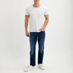 7 For All Mankind Dark Blue Slimmy Comfort Stretch Jeans -Schmuddelwedda 18190481 3