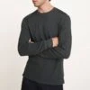 Vince Dark Green Thermal Cotton Blend Top