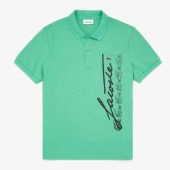 Lacoste Mint Green Script Logo Cotton Polo Shirt 5 Lacoste Mint Green Script Logo Cotton Polo Shirt -Schmuddelwedda 18194904 3