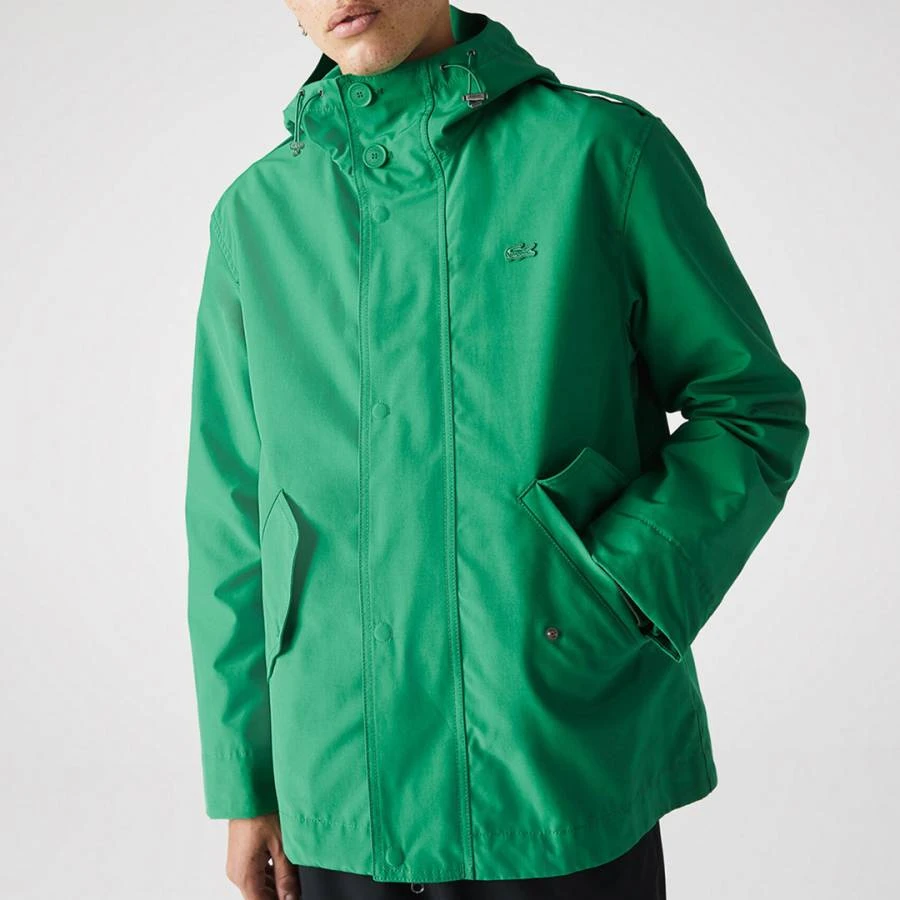 Lacoste Green Straight Hooded Jacket 1 Lacoste Green Straight Hooded Jacket