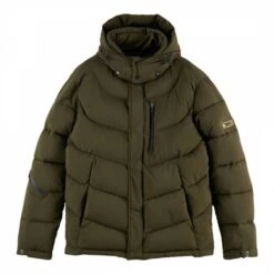 Scotch & Soda Khaki Hooded Puffer Jacket