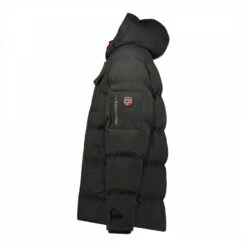 GEOGRAPHICAL NORWAY Black Padded Hooded Jacket -Schmuddelwedda 18200709 3