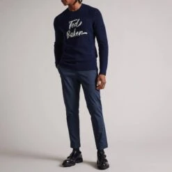 Ted Baker Navy Gowan Wool Blend Jumper -Schmuddelwedda 18209886 3